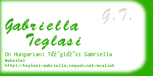 gabriella teglasi business card